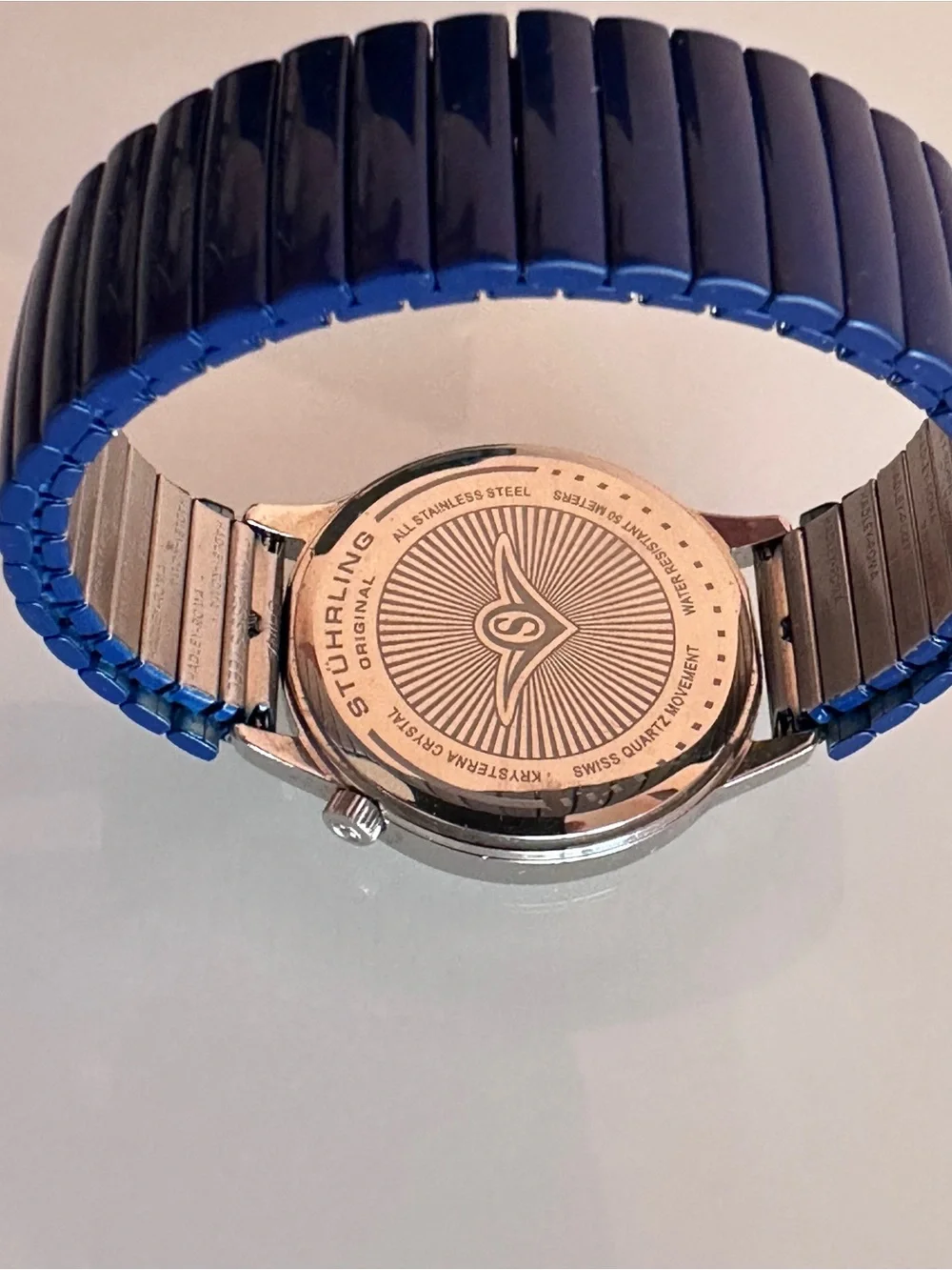 Stuhrling Original Vogue Radiant 336 - Mother of Pearl and Expandable Bracelet